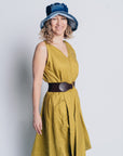 UPCYCLED DENIM BRIMMED HAT | COTTON-BLUES
