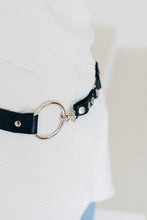 Load image into Gallery viewer, ADJUSTABLE BELT |LEATHER AND ELASTIC -  JET BLACK
