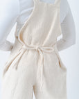 EASY STREET OVERALLS | UPCYCLED COTTON LACE & BROCADE- CREME