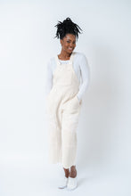 Load image into Gallery viewer, EASY STREET OVERALLS | UPCYCLED COTTON BROCADE- CREME
