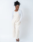 EASY STREET OVERALLS | UPCYCLED COTTON LACE & BROCADE- CREME