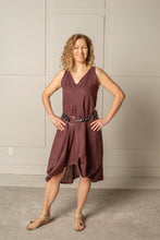 Load image into Gallery viewer, DRAPED FOREVER FROCK | LINEN - CINNAMON
