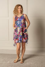 Load image into Gallery viewer, PLAYFUL CELESTE DRESS | LINEN - MAGENTA/BLUE

