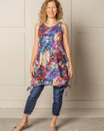 PLAYFUL CELESTE DRESS | LINEN - MAGENTA/BLUE