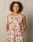 ALL DAY SHIFT DRESS | LINEN - GARDEN PRINT