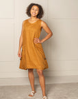 ESSENTIAL JENNA DRESS | LINEN - PUMPKIN