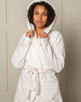 COMFY ROBE in white OEKO-TEX CERTIFIED fabric
