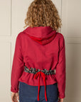 JUSTIFY CARDIGAN HOODIE | PATCHWORK ORGANIC - RUBY RED