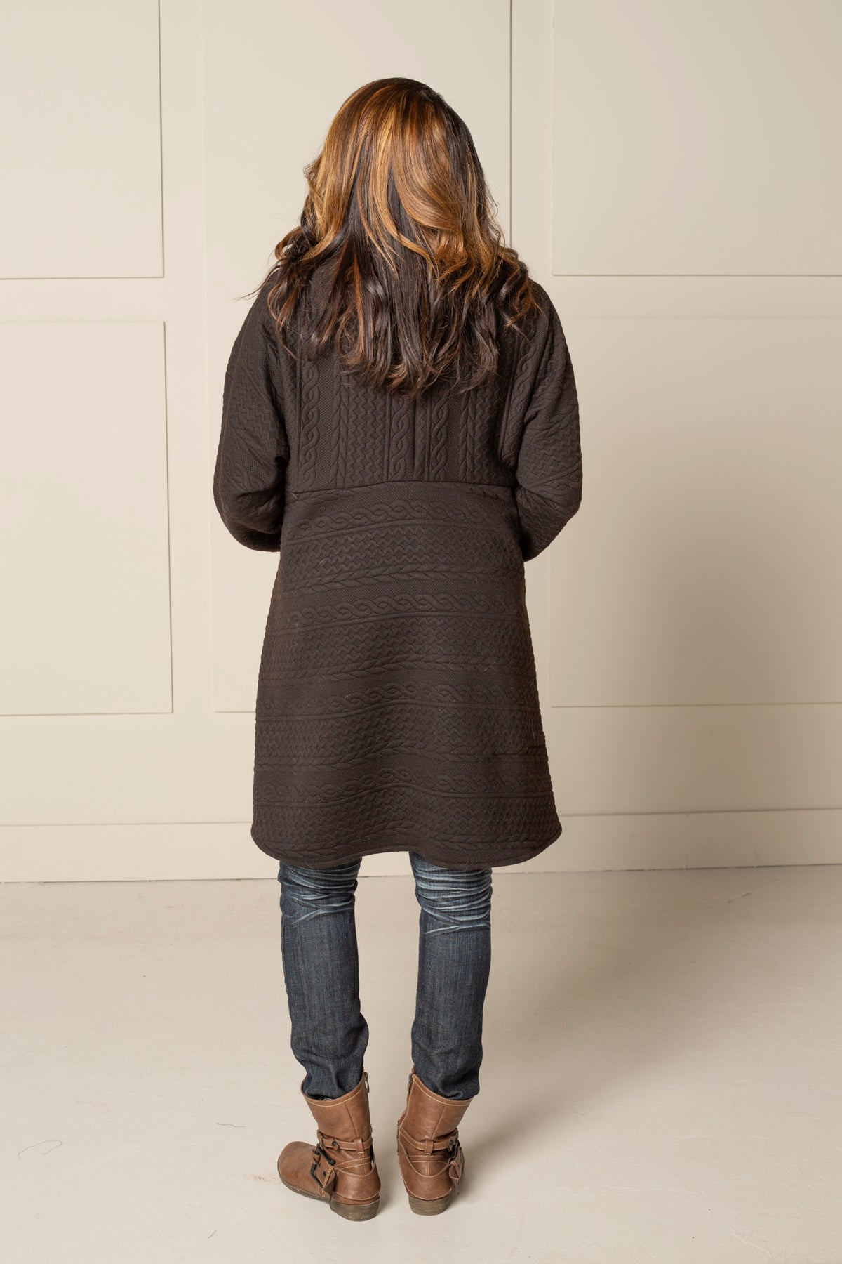 SIGNATURE MULTI-WAY CIRCLE CARDIGAN | OEKO-TEX CERTIFIED - BLACK