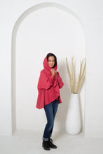 Load image into Gallery viewer, SIGNATURE MULTI-WAY CIRCLE CARDIGAN | ORGANIC KNIT - RASPBERRY

