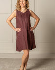 ESSENTIAL JENNA DRESS | LINEN - COFFEE