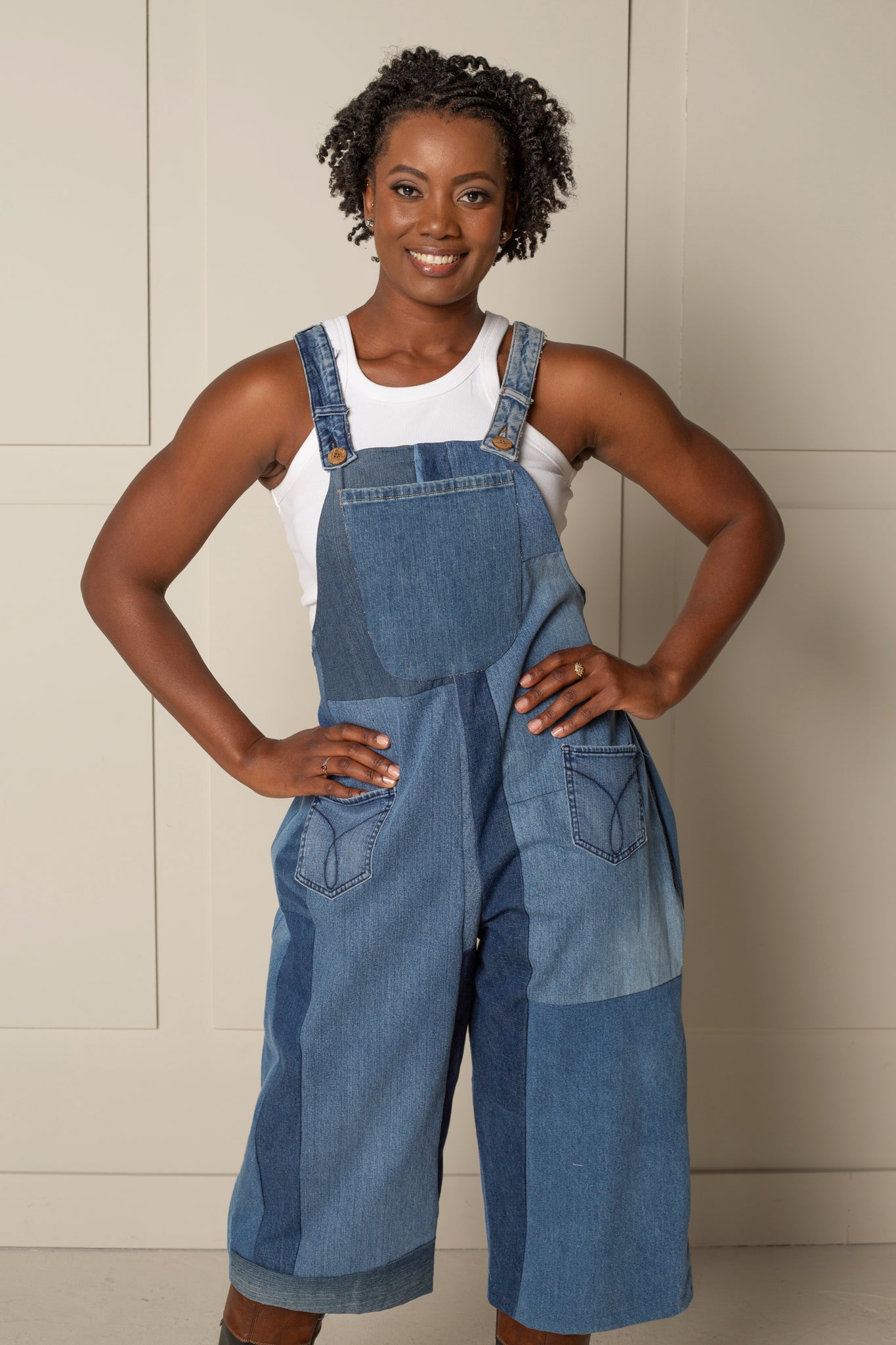 EASY STREET OVERALLS | UPCYCLED &amp; ORGANIC DENIM - BLUE