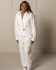 JUSTIFY JACKET HOODIE | OEKO-TEX CERTIFIED - WHITE