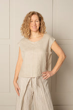 Load image into Gallery viewer, EVERY DAY CAP SLEEVE TOP | LINEN - NATURAL
