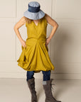 UPCYCLED DENIM BRIMMED HAT | COTTON-BLUES