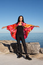 Load image into Gallery viewer, red reversible silk cocoon sweater

