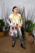 Load image into Gallery viewer, Purple Print Success Coat with large pockets
