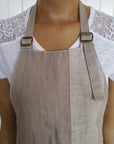neck detail of apron