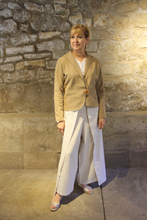 Load image into Gallery viewer, WRAP PANT-TAUPE STRIPE
