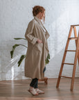 3-WAY FREEDOM DRAPE COAT | LINEN - BEIGE