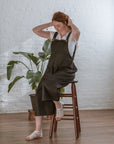 EASY STREET OVERALLS in ORGANIC charcoal DENIM 