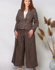 hip length jacket in cinnamon 