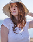 natural brimmed hat