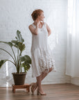 DRAWSTRINGS DRESS | LINEN - WHITE