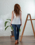 INVESTED VEST | NATURAL LINEN - WHITE