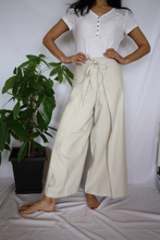 Load image into Gallery viewer, WRAP PANT-TAUPE STRIPE
